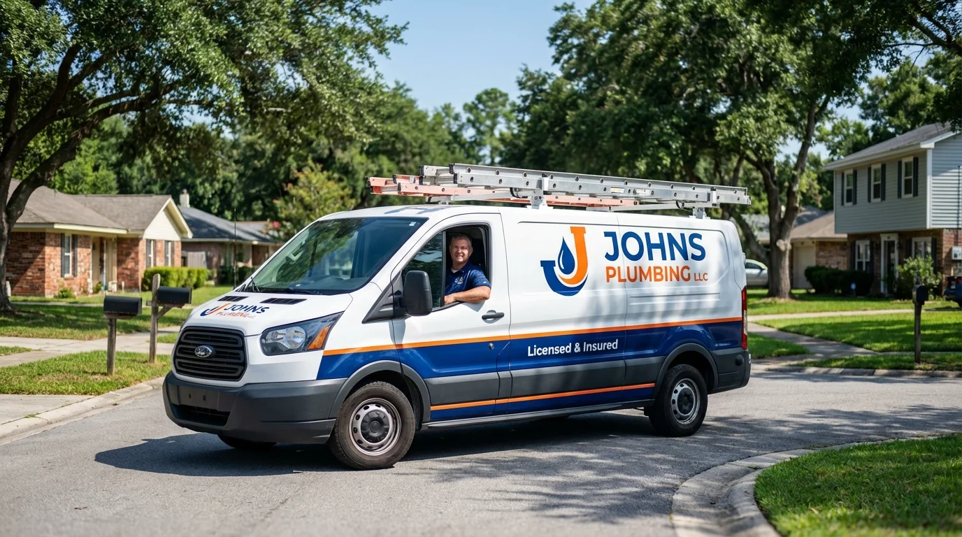 Johns Plumbing LLC service van in Burnsville, MN